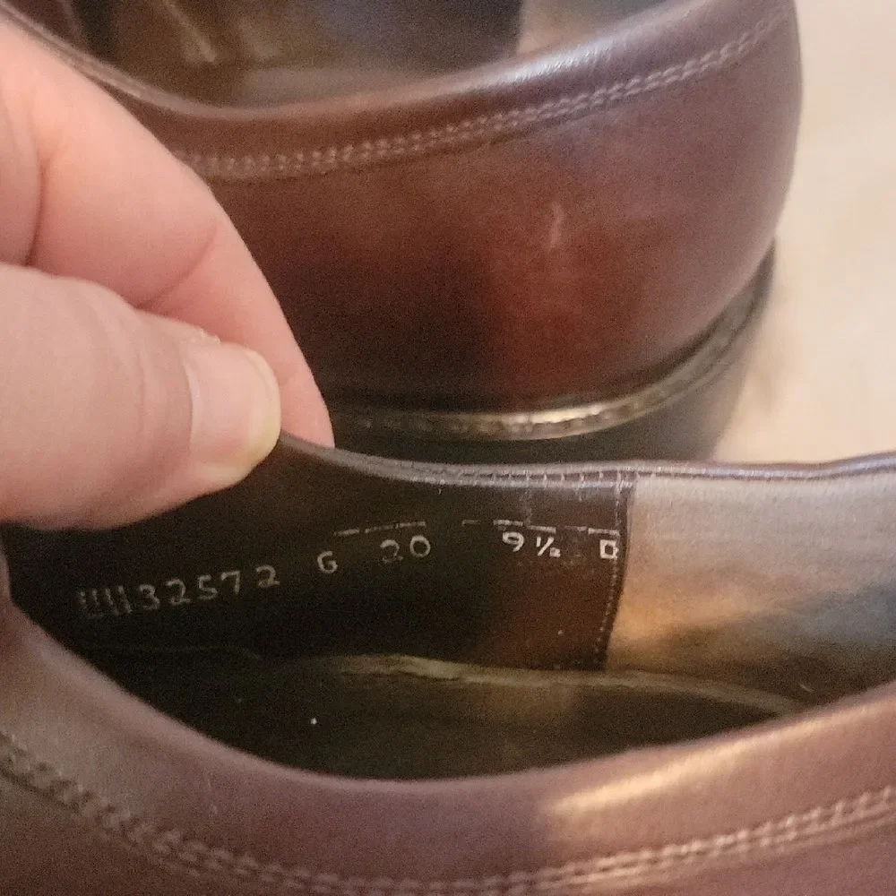 Brown Polished Leather Oxfords with Sturdy Soles